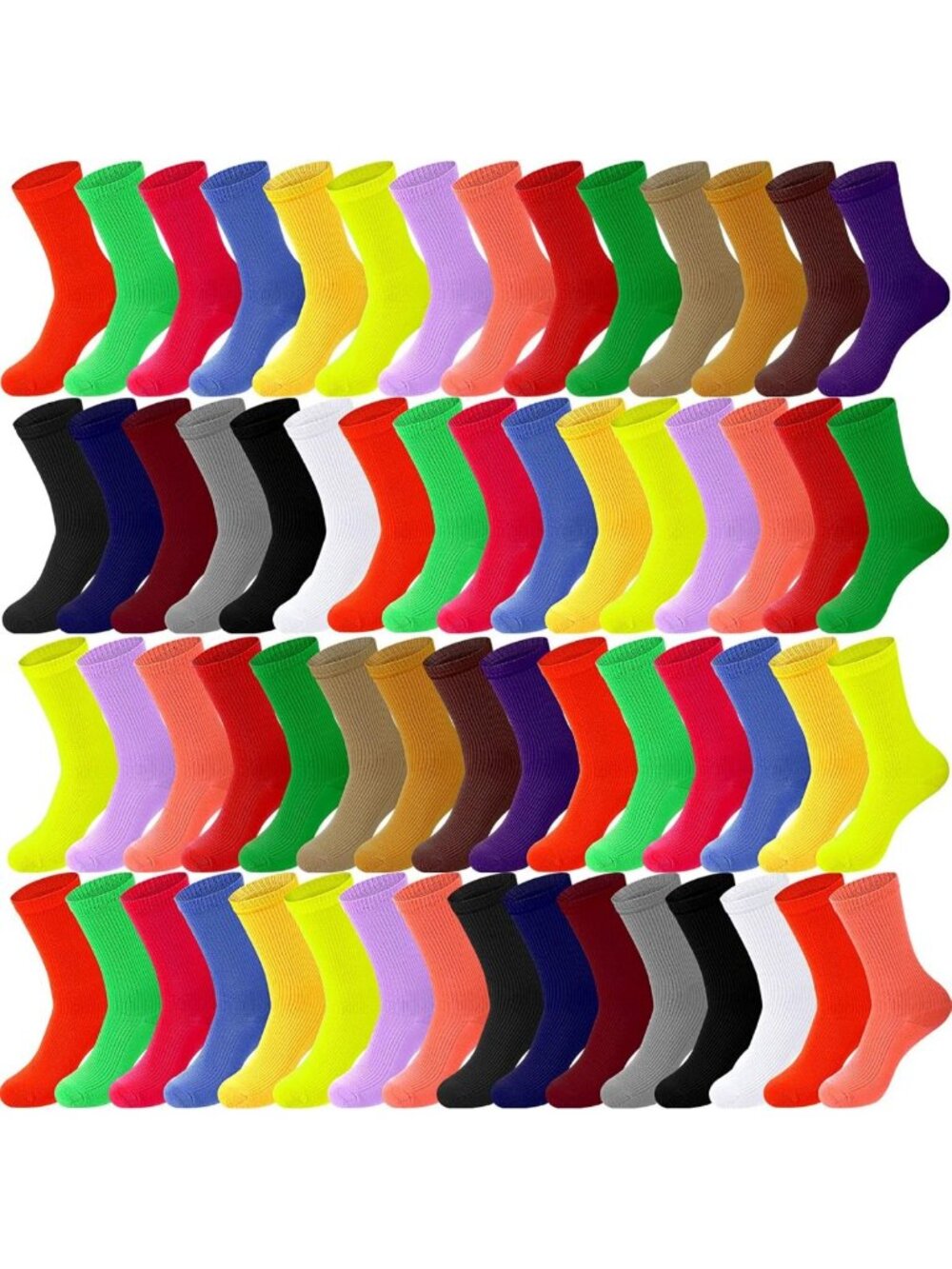 40 Pairs Women's Cozy Cotton Crew Socks - Soft, Breathable, Everyday Essentials
